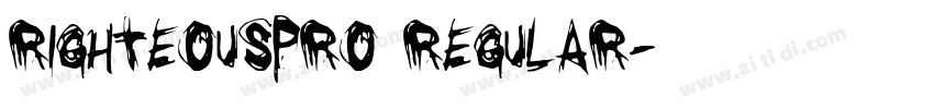 RighteousPro Regular字体转换